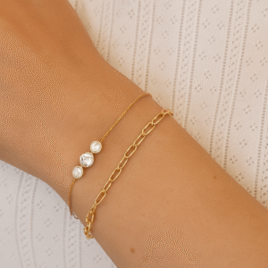 Glow Link Fusion armbåndssæt – Glow og Linky armbånd i 18 kt forgyldt sølv