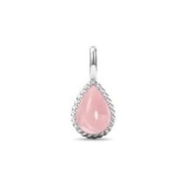 Twisted pendant rosa kvarts RH – dråbeformet vedhæng i rosa kvarts