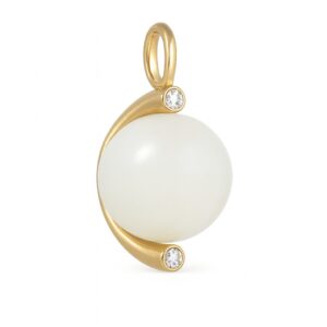 water-pendant-hvid-manesten-FG – 18 kt forgyldt sølv vedhæng med hvid månesten og Swarovski-krystaller